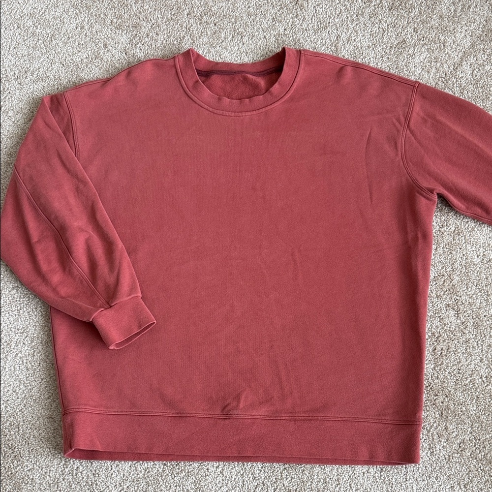 Lululemon Perfectly Oversized Crew Soft Cranberry - Picture 3 of 7